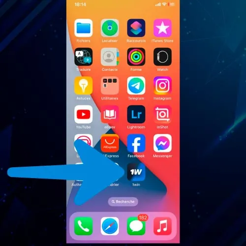 L'icône de l'application 1Win apparaîtra sur l'écran d'accueil