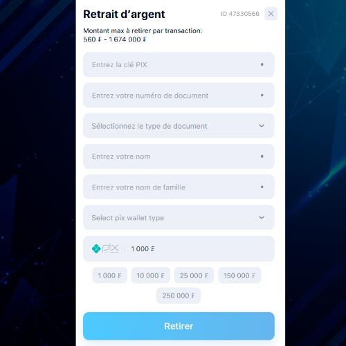 Assurez-vous que les détails de sortie sont corrects