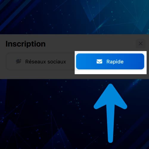 Sélectionnez une méthode d'inscription pour 1Win