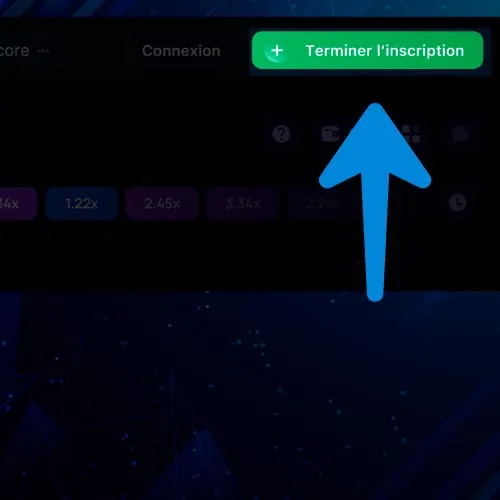 Cliquez sur le bouton d'inscription dans 1Win