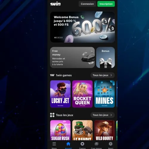Créer un compte via 1Win App